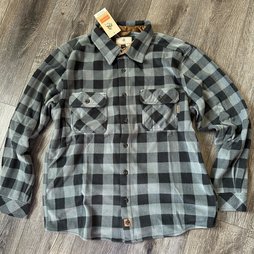 Legendary Whitetails Shirt Large Graphite Plaid